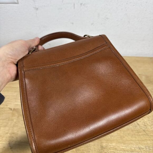 Vintage Coach 9983 Regina Leather Satchel Bag Purse Crossbody Brown W/ Strap - Picture 7 of 16